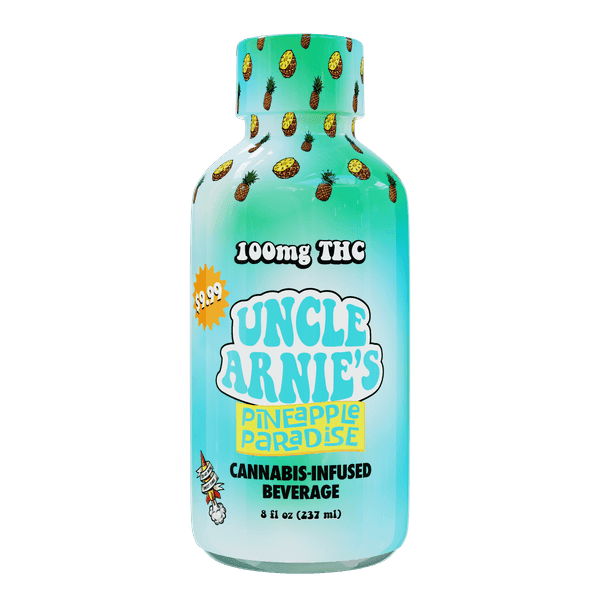Uncle Arnie's Beverage 8oz Pineapple Paradise 100mg THC 12pk