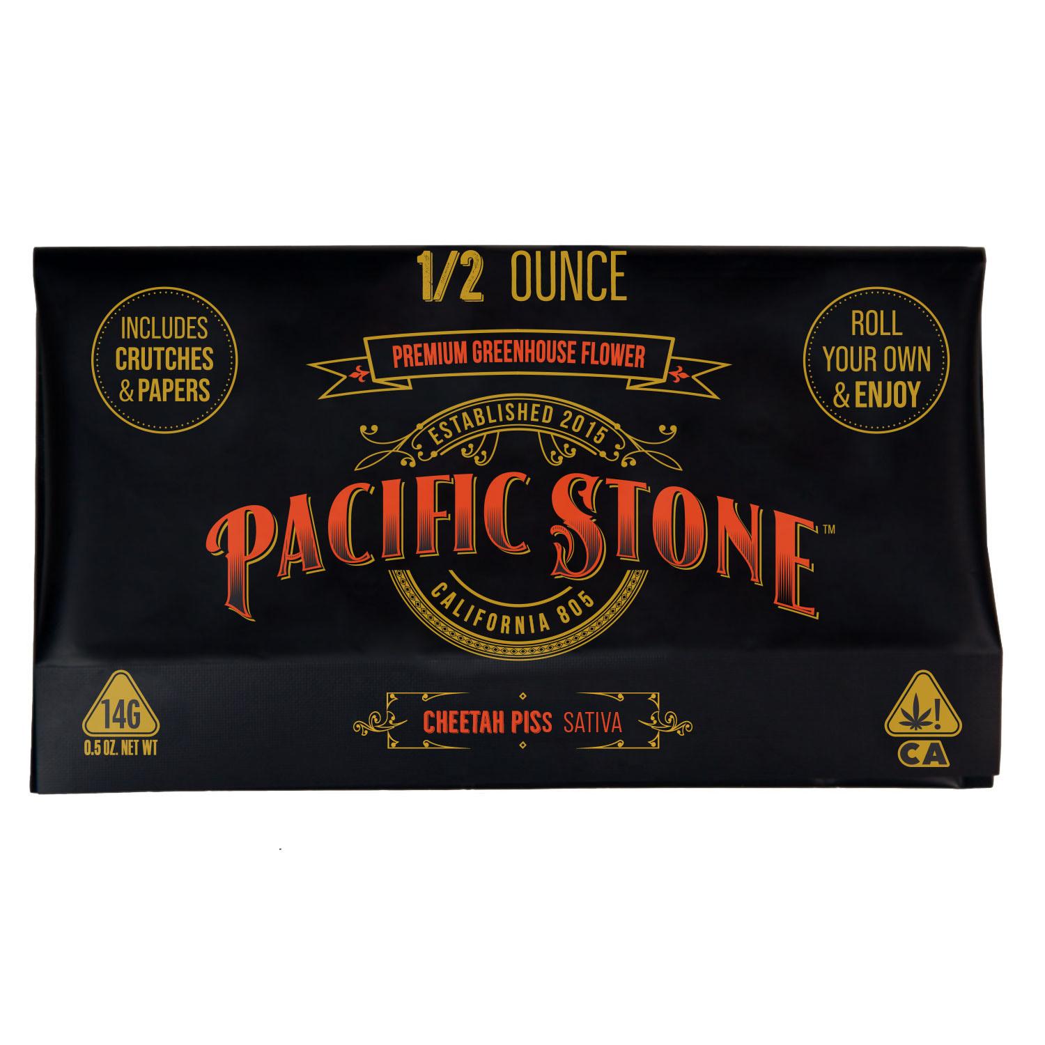 Pacific Stone Roll Your Own Sugar Shake 14.0g Pouch Sativa Cheetah Piss