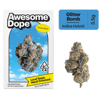 Awesome Dope Indoor Flower 3.5g Indica Hybrid Glitter Bomb