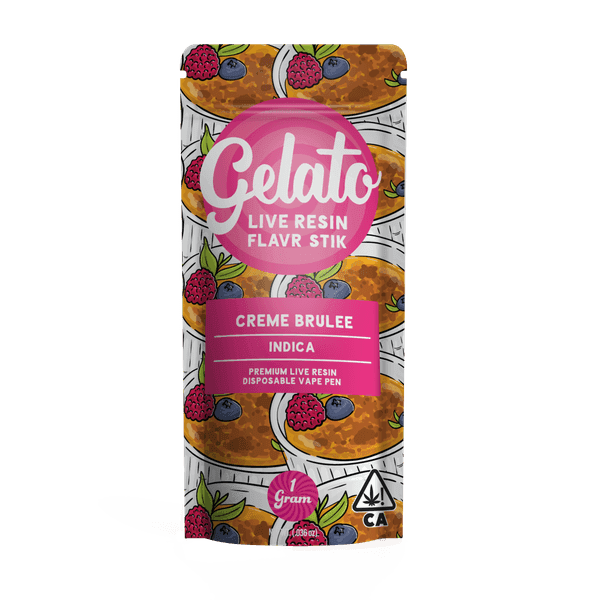 Gelato Live Resin All-In-One 1g Indica Créme Brulee 10pk