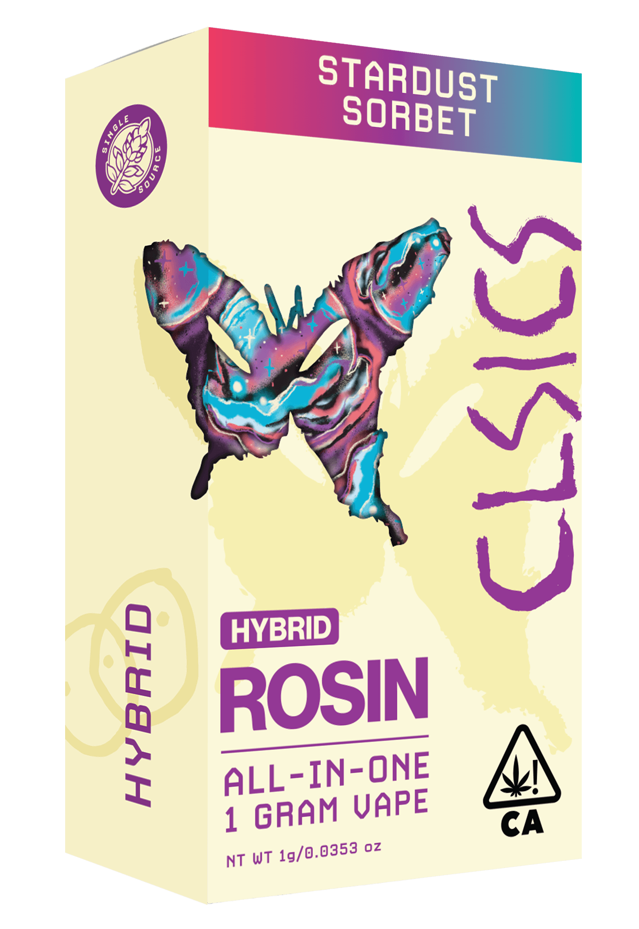 CLSICS Live Rosin All-In-One Cartridge 1g Hybrid Stardust Sorbet