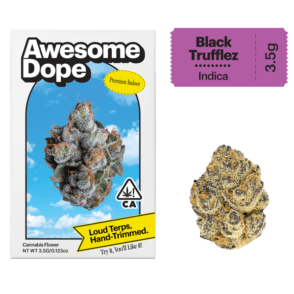 Awesome Dope Indoor Flower 3.5g Indica Black Trufflez