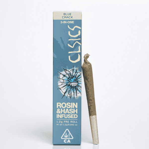 CLSICS Trifecta 1.2g Rosin Hash Preroll Sativa Blue Crack