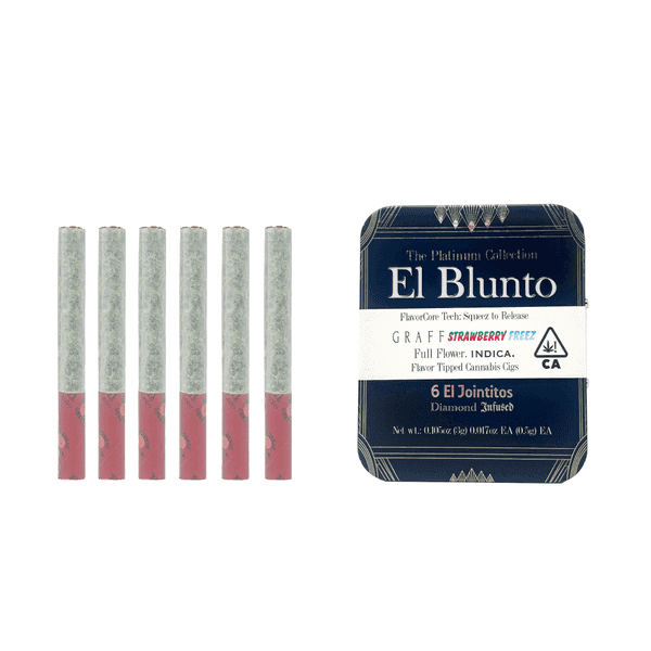 El Blunto FlavorCore Diamond Jointito .5g Indica Graff Strawberry Freez 6pk 3g 1