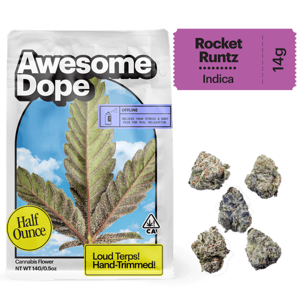 Awesome Dope Smalls Flower 14g Indica Rocket Runtz