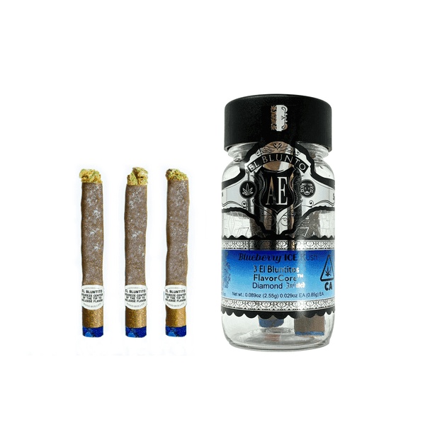 El Blunto FlavorCore Platinum Diamond Blunt .85g Indica Blueberry Ice Kush 3pk