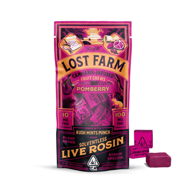 Lost Farm Chews Pomberry Kush Mints Punch Rosin