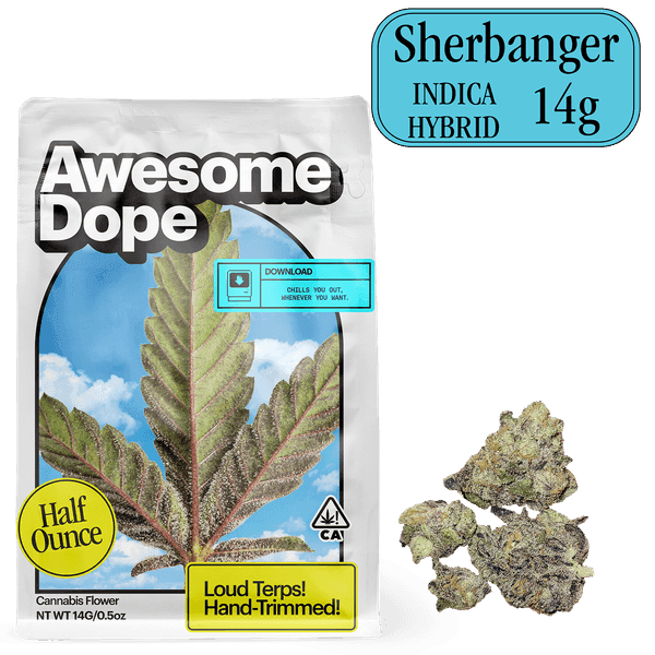 Awesome Dope Smalls Flower 14g Indica Hybrid Sherbanger