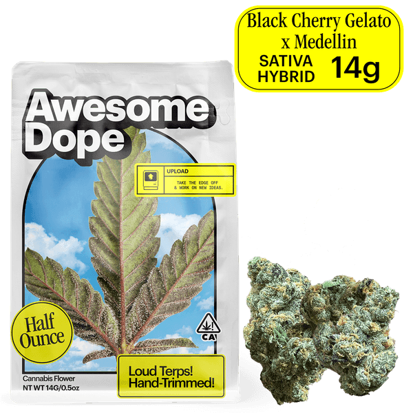 Awesome Dope Smalls Flower 14g Sativa Hybrid Black Cherry Gelato x Medellin