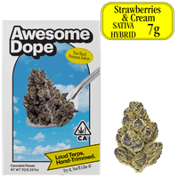 Awesome Dope Indoor Flower 7g Sativa Hybrid Strawberries & Cream
