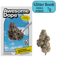 Awesome Dope Indoor Flower 7g Indica Hybrid Glitter Bomb