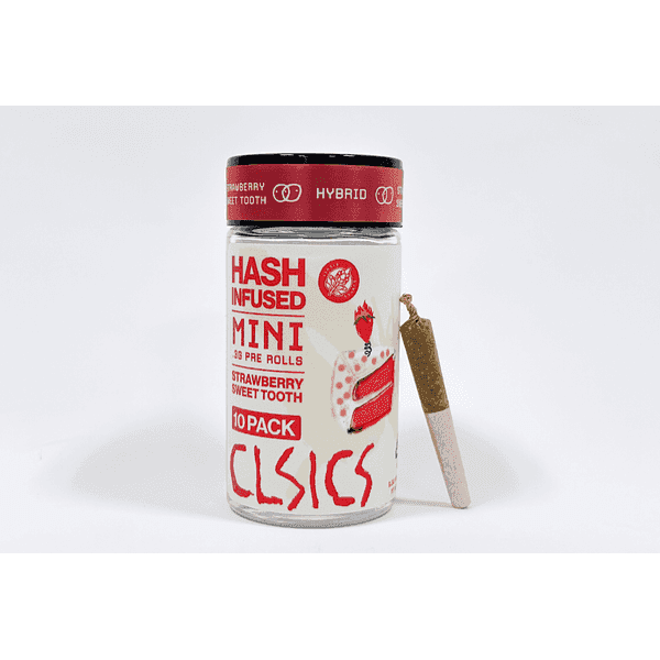 CLSICS Hash Preroll 10pk Hybrid Strawberry Sweet Tooth