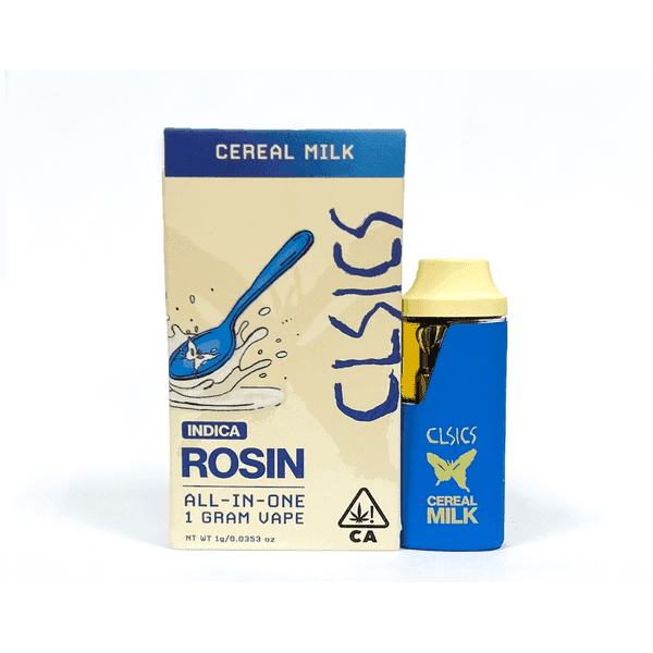 CLSICS Live Rosin All-In-One Cartridge 1g Indica Cereal Milk
