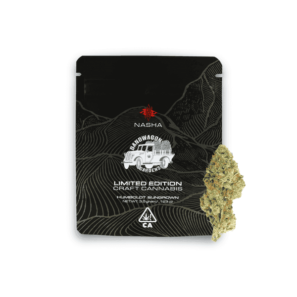 Nasha Flower Bandwagon Gardens 3.5g Indica Slurty3 x Governmint Oasis